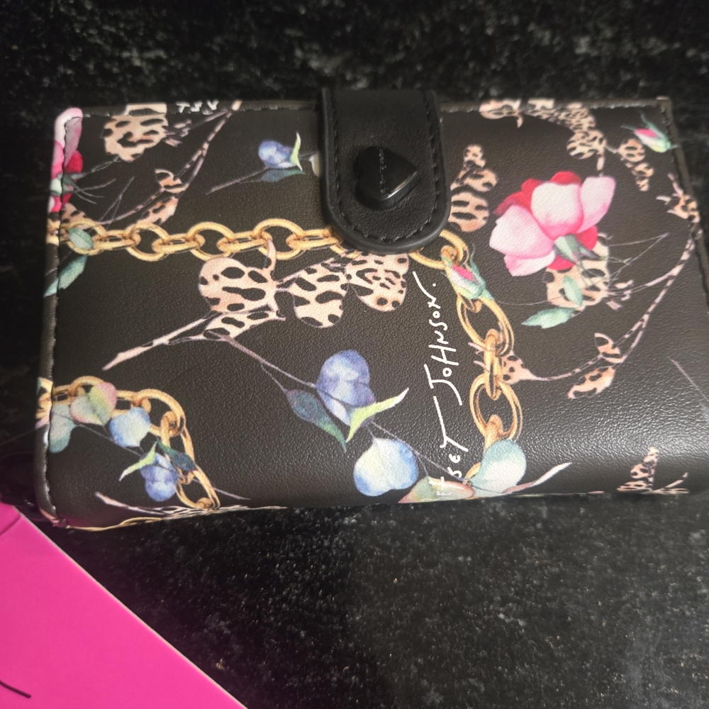 Betsey Johnson Floral and Leopard Print Wallet - Picture 2 of 5